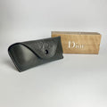 Dior Style Premium Black Leather Glasses Case