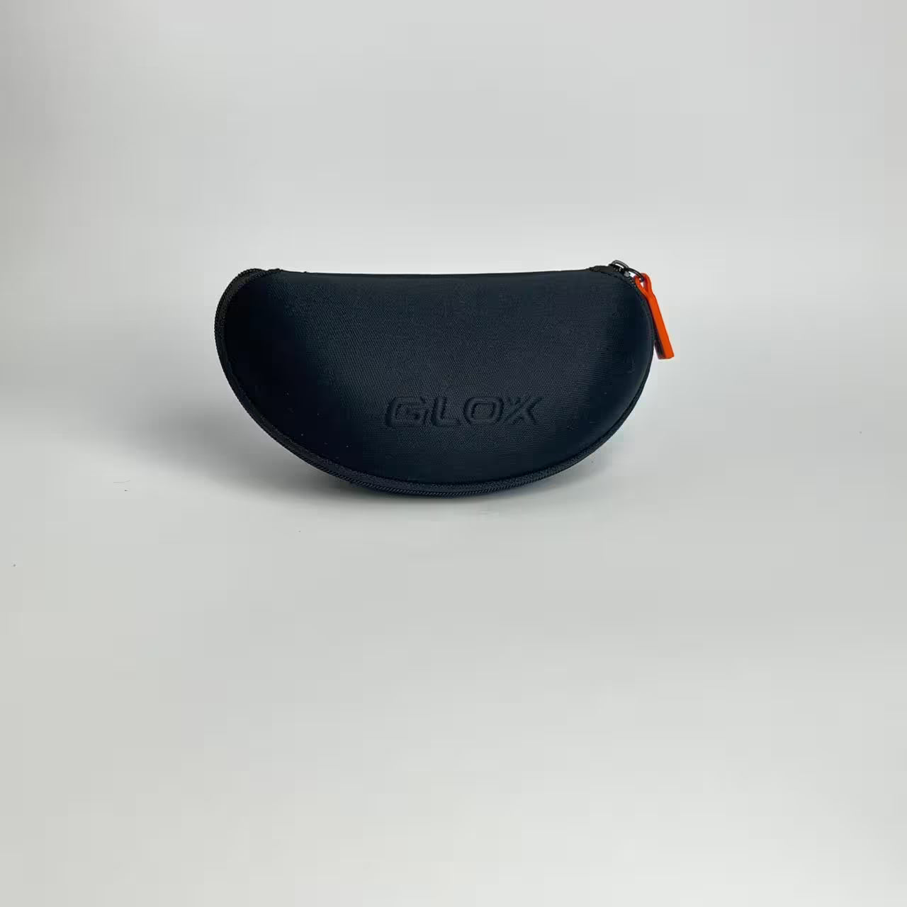 Glossy Black Zipper Glasses Case