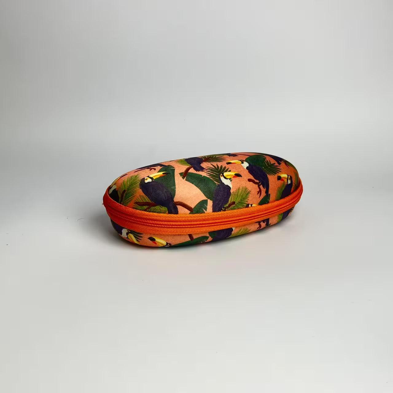Orange Jungle Autumn Fabric Glasses Case