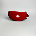 Red Chinar Leaf Fabric Glasses Case