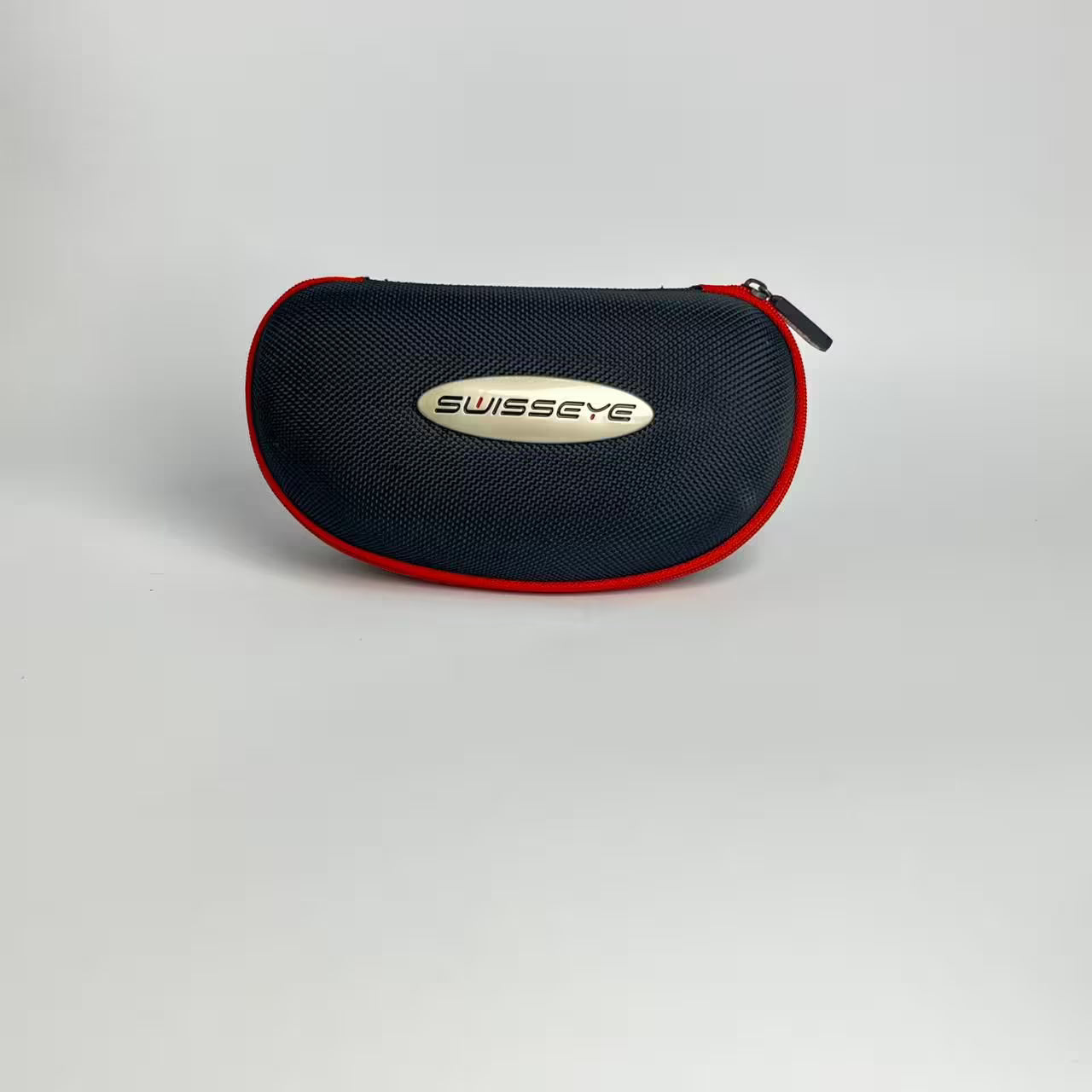 Black Mesh Fabric Zipper Glasses Case