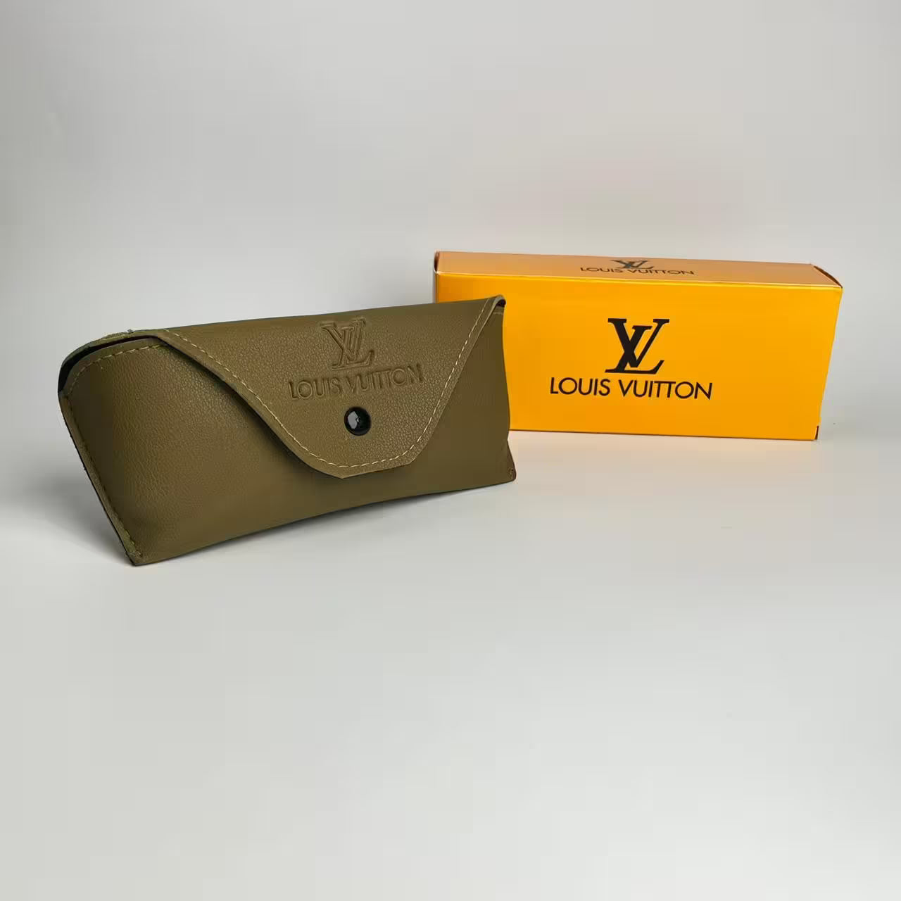LV Olive Green Protective Glasses Case