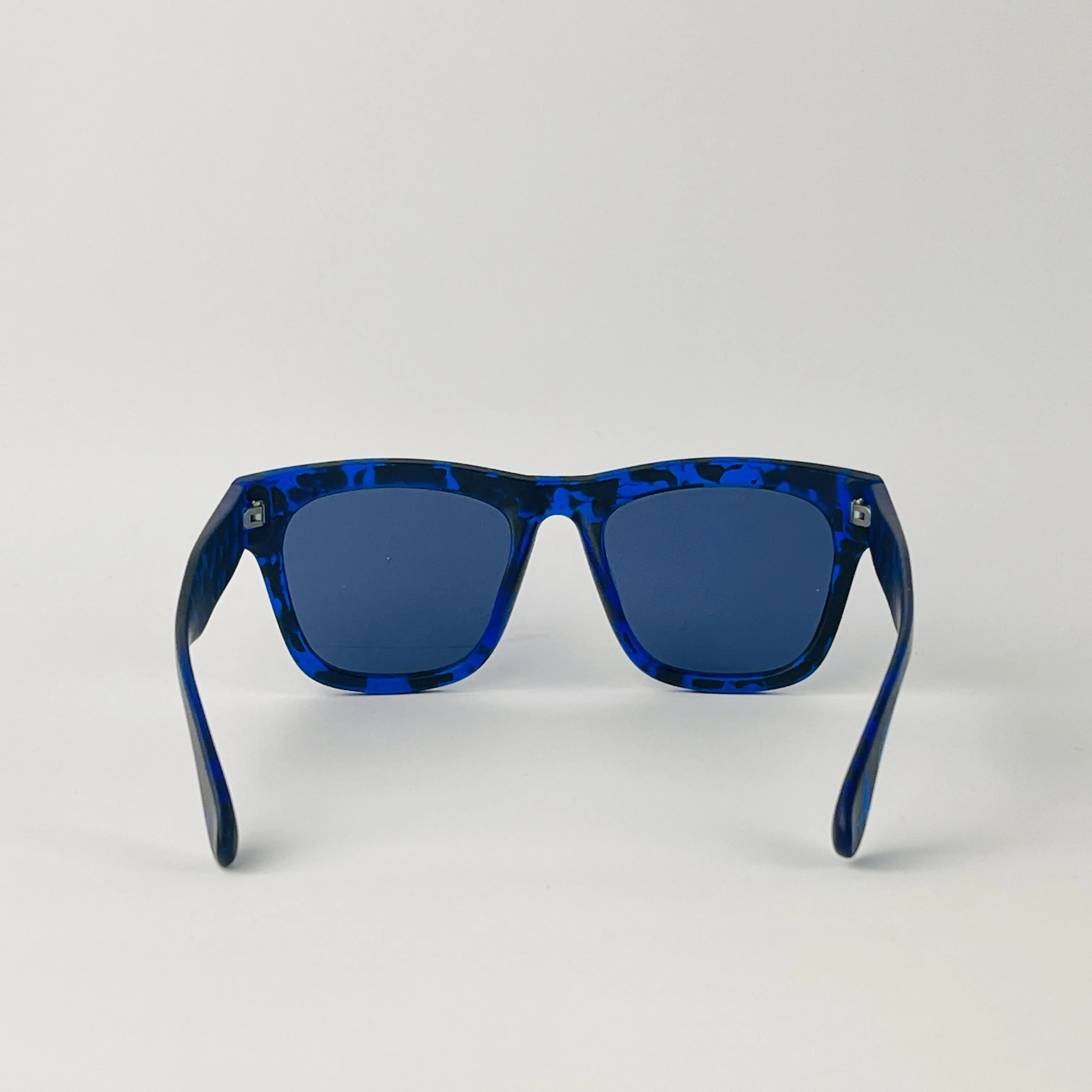 Blue Luxe Square Plastic Sunglasses