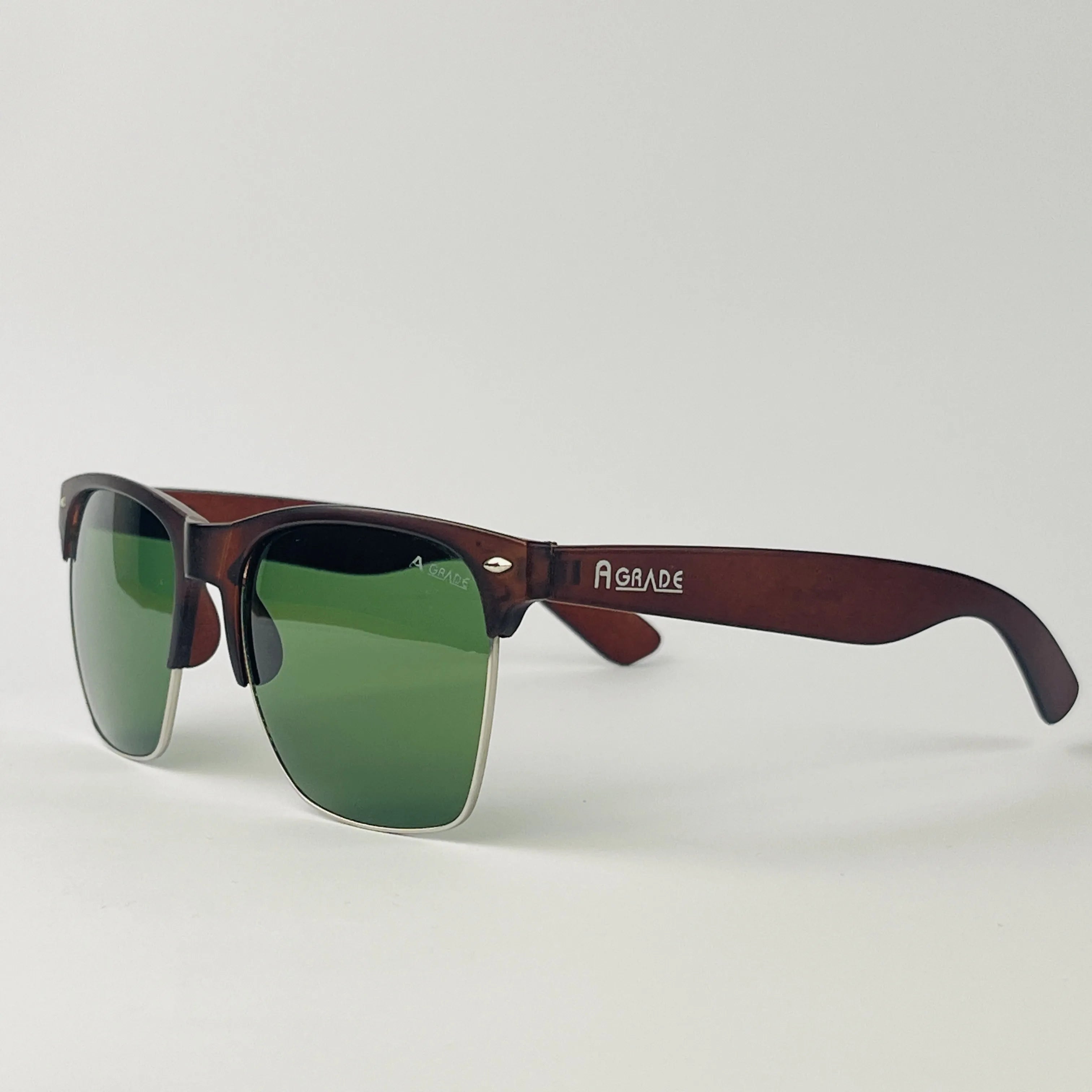 A-Grade Clubmaster Brown Sunglasses