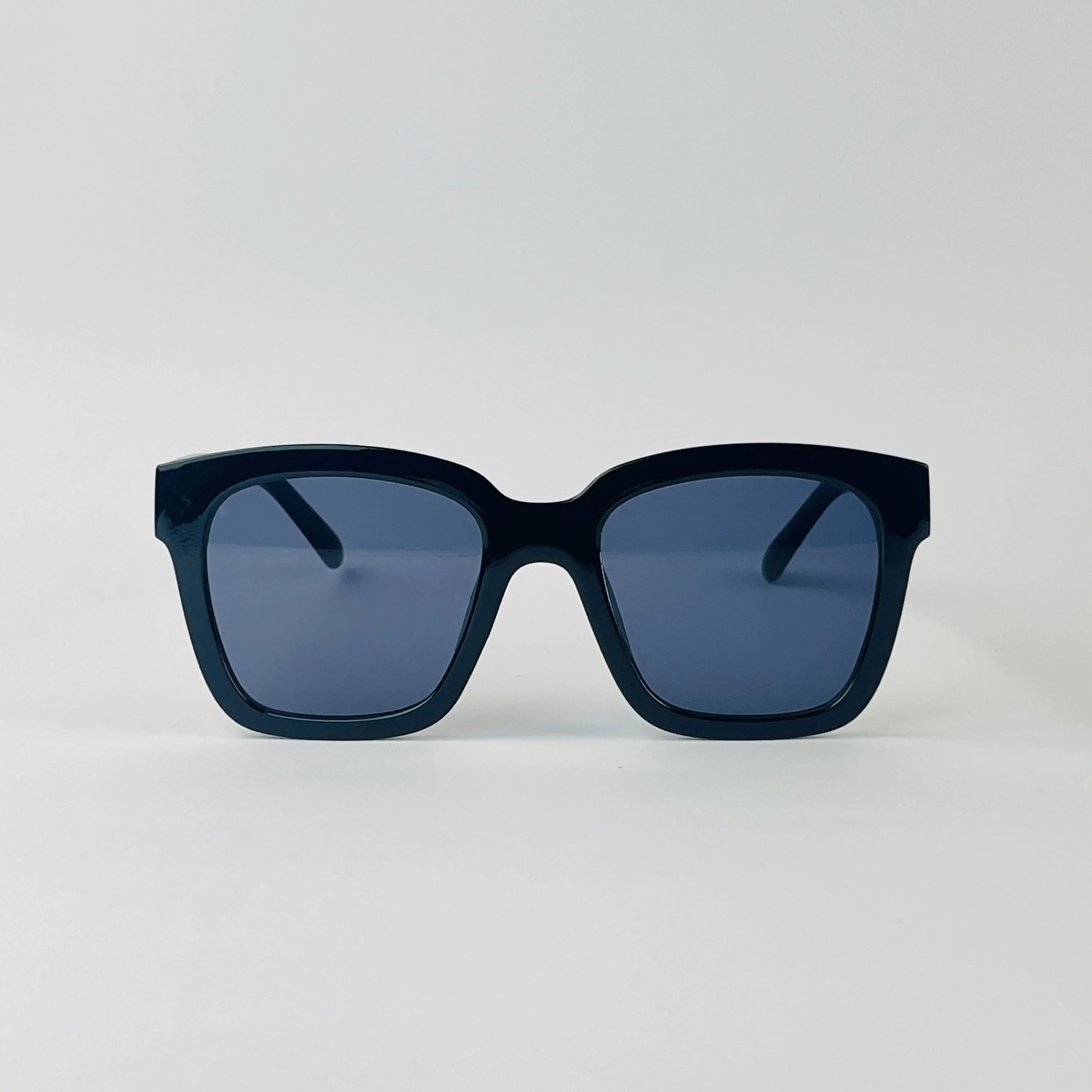 Black Luxe Square Plastic Sunglass