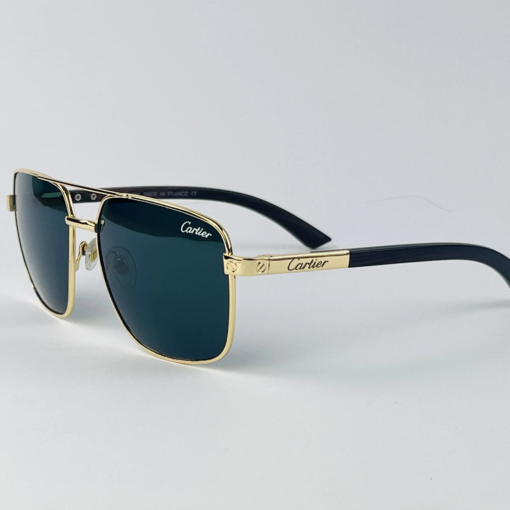 Cartier Golden Aura – Premium Square Sunglasses