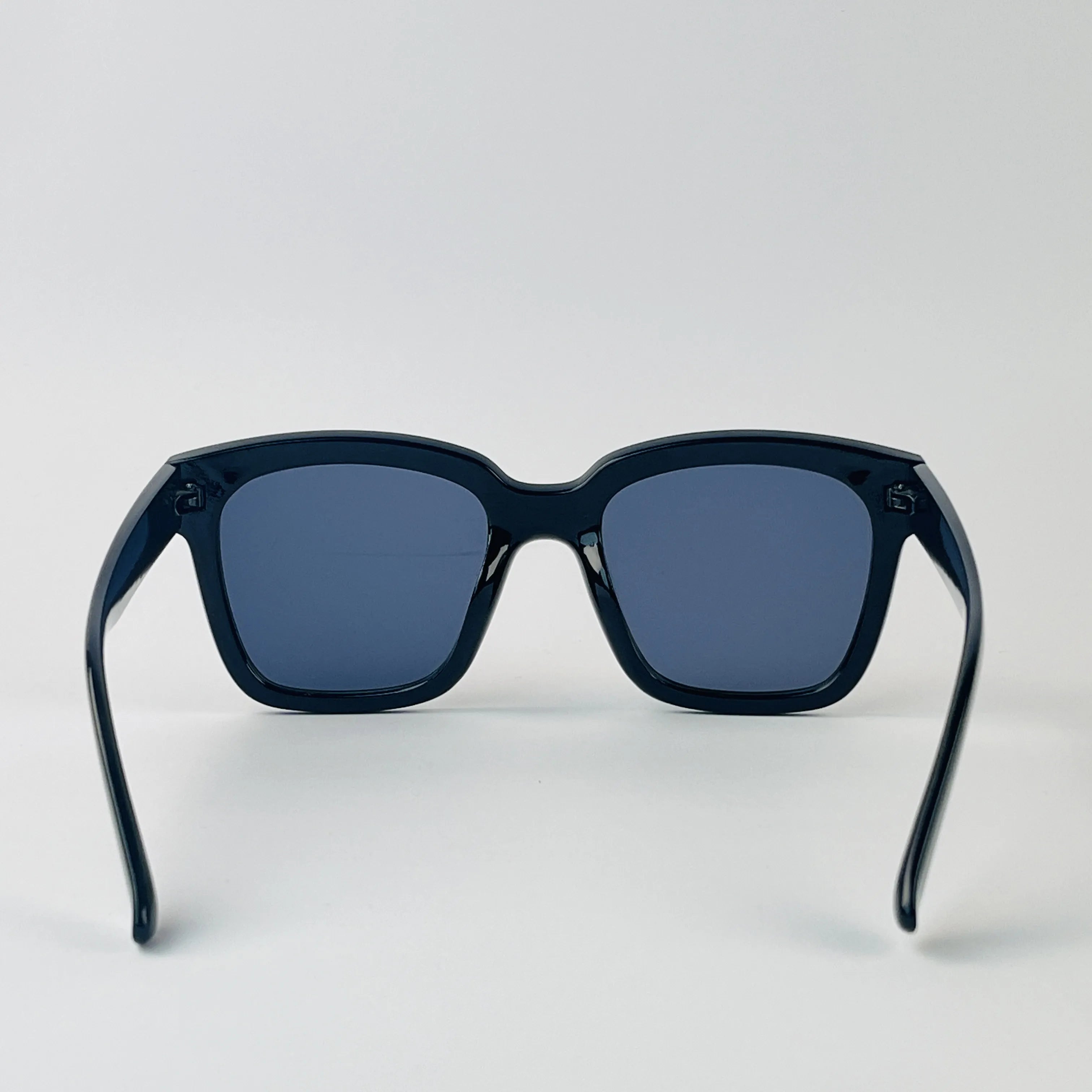 Black Luxe Square Plastic Sunglass