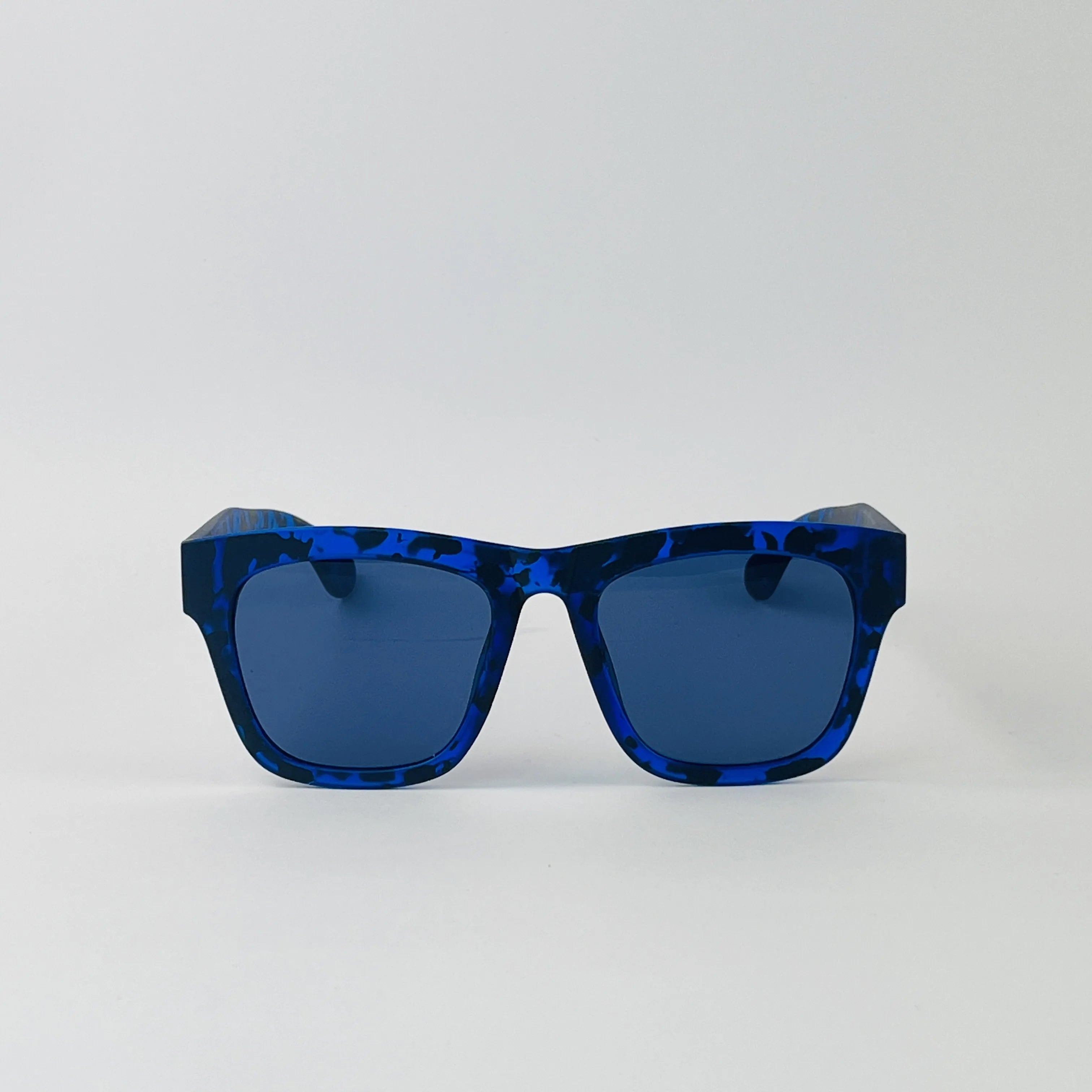 Blue Luxe Square Plastic Sunglasses