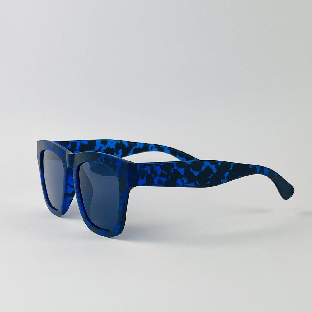 Blue Luxe Square Plastic Sunglasses
